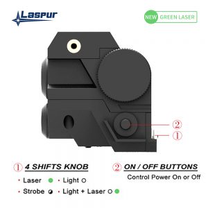 Magnetic Touch Recharge Laspur Compact Green Laser Sight Flashlight Light Combo 