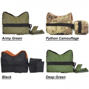 USA Laspur Army Green Tactical Shooting Gun Rest Bench Front & Rear Sand Bag Combo Set For Outdoor Shooter Hunter Hunting Rifle-Unfilled